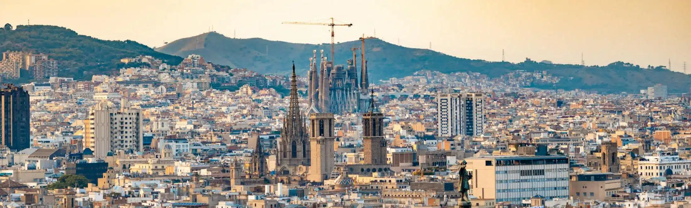 Vue aérienne Barcelone Espagne en classe découverte