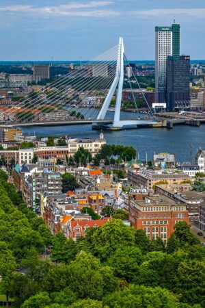 vue aérienne de la ville de rotterdam