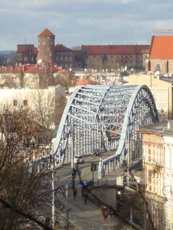 pont de cracovie en pologne vue de haut