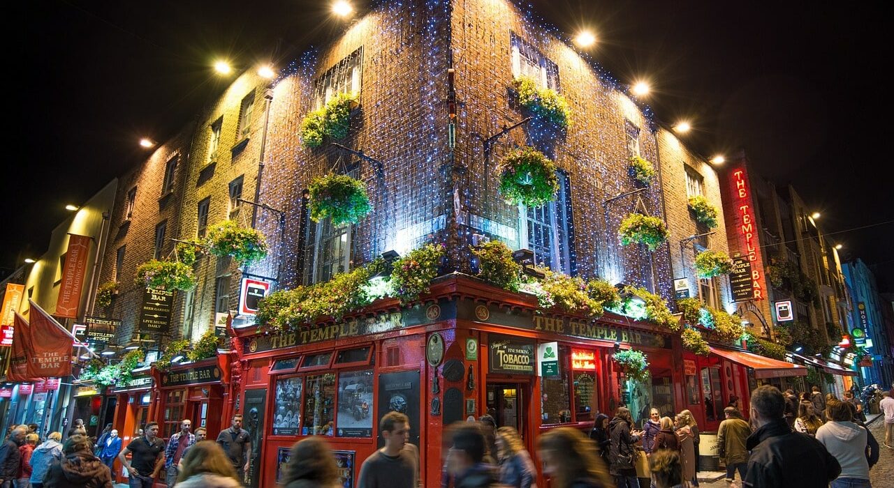 Temple bar dans la ville de Dublin en Irlande