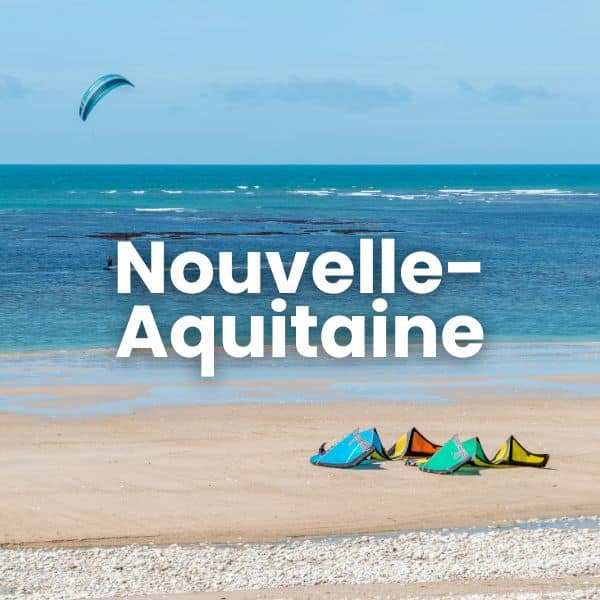 plage côte atlantique en nouvelle-aquitaine kitesurf