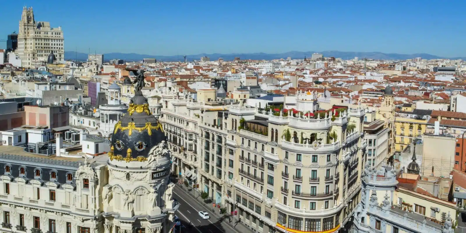 vue aérienne de la ville de madrid